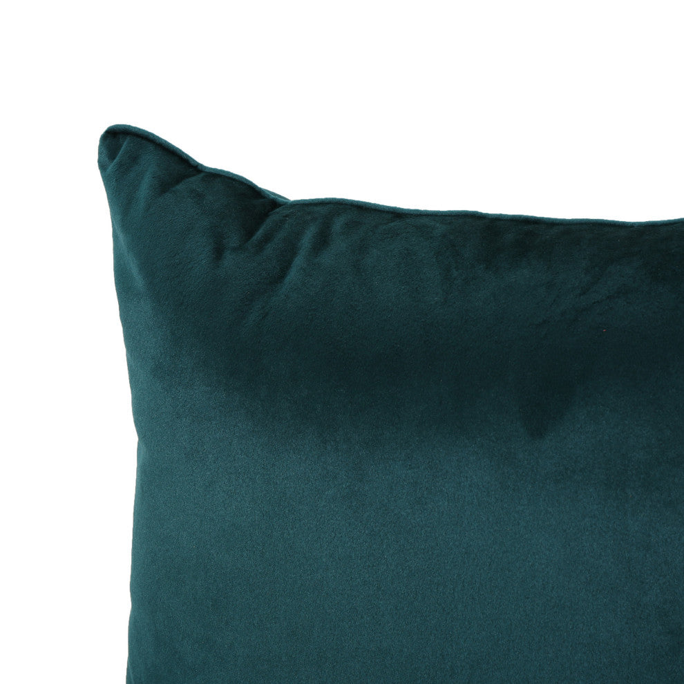 GDF Studio Velvin Modern Fabric Throw Pillows, Set of 2, Teal
