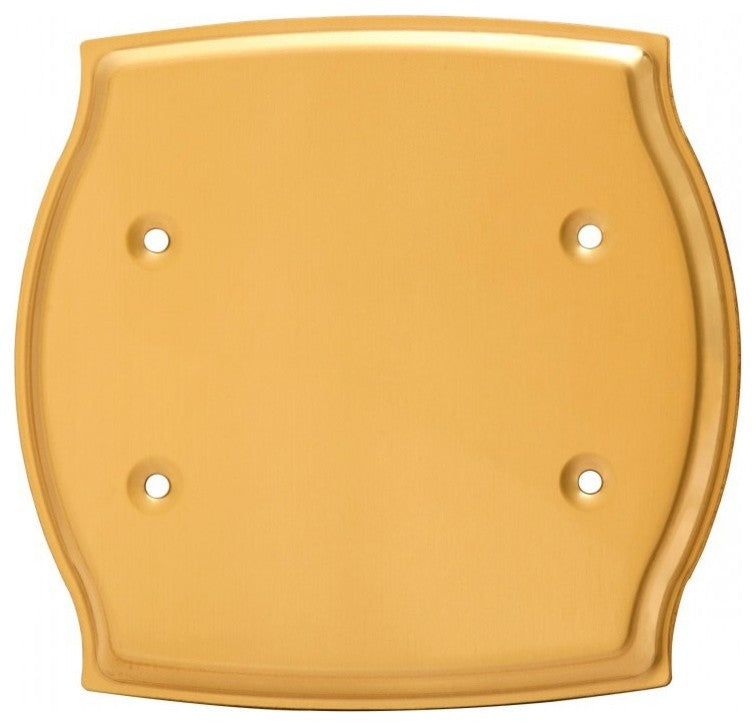 Switchplate Bright Solid Brass Double Blank |