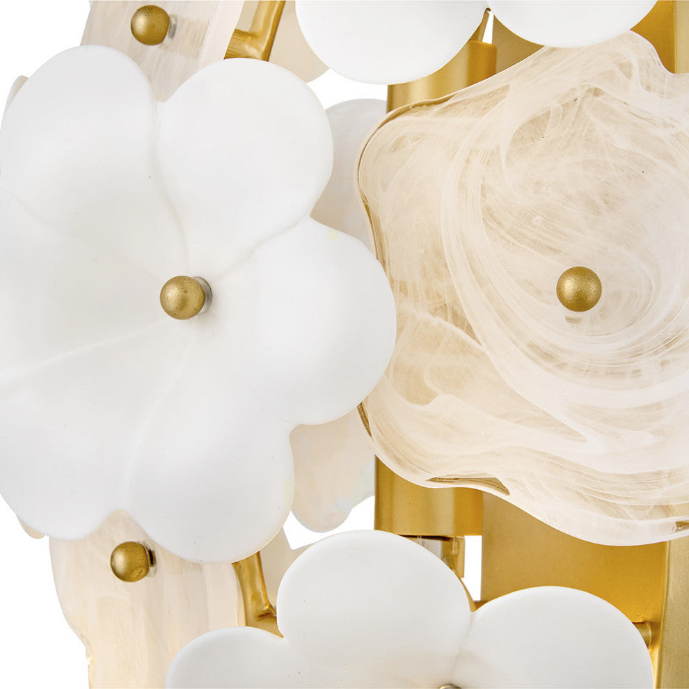 Fredrick Ramond Marianne Medium Two Light Sconce, Deluxe Gold