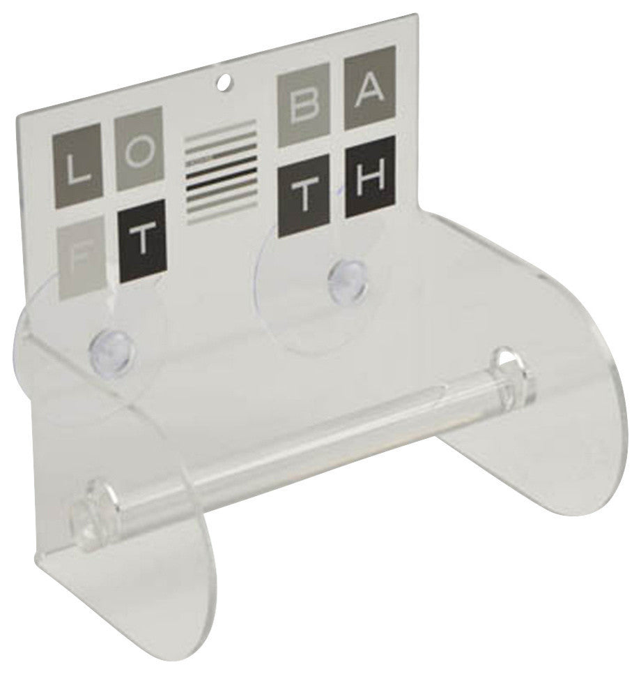 Peace and Loft Toilet Paper Holder One Roll Tissue Dispenser Suction Mounted