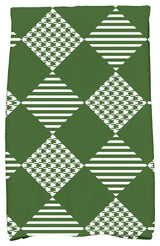 Check It Twice Holiday Geometric Print Kitchen Towel, Green