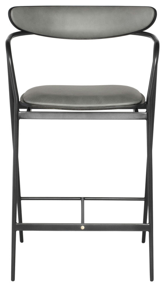 Gianni Dove Leather Counter Stool