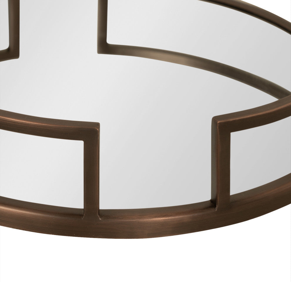 Gohana Decorative Metal Tray, Bronze 16" Diameter