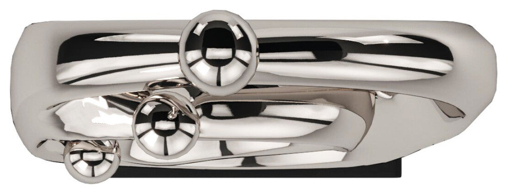 Modern Silver and Black Family Trio Sculpture