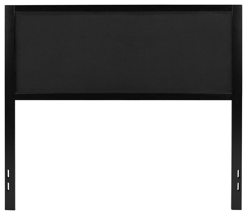 Melbourne Metal Upholstered Headboard - Modern Headboard, Black-Full