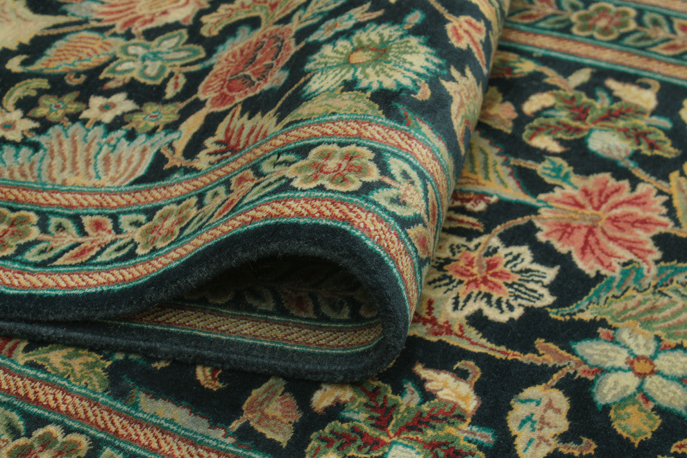 Pak-Persian Egerton Black/Green Runner, 2'6x18'6