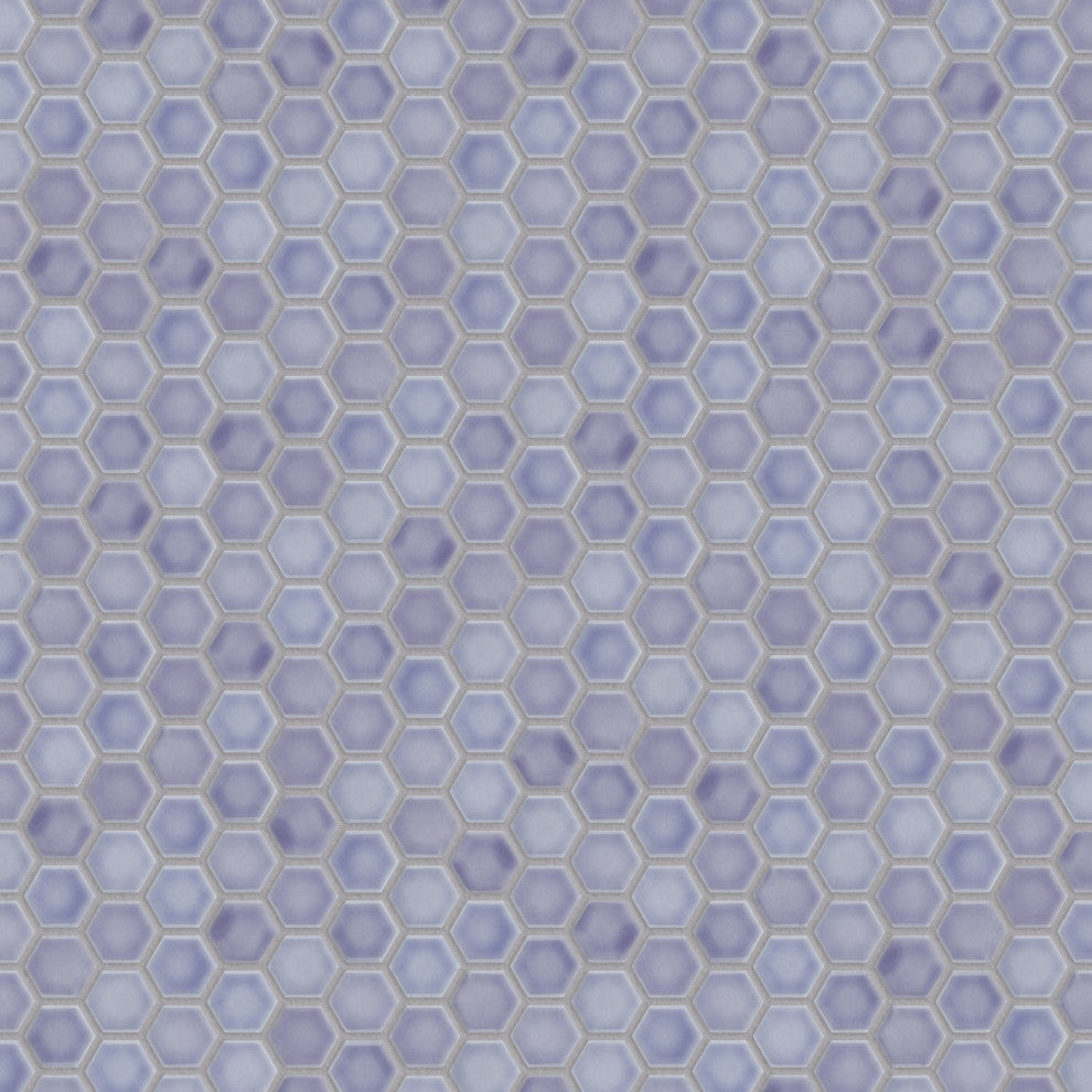 Hudson Hex Porcelain Mosaic Tile Sample