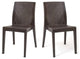 Siena Set of 4 Stackable Side chair-Brown