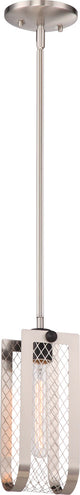 Nuvo Bandit 1-Light Mini Pendant Ceiling Light Fixture, Brushed Nickel