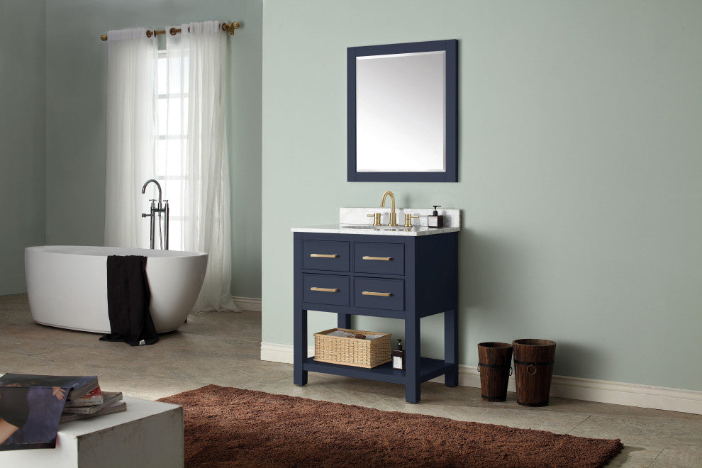 Avanity Brooks 30" Bath Vanity Only, Navy Blue