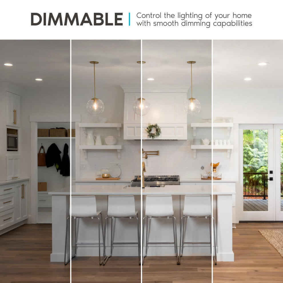 A19 LED Edison Bulb Dimmable Soft White 800lm 8W E26 4-Pack