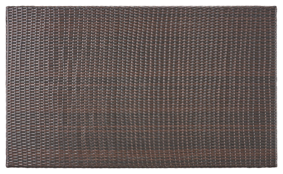 GDF Studio 7-Piece Edene Outdoor Wicker Rectangular Dining Set
