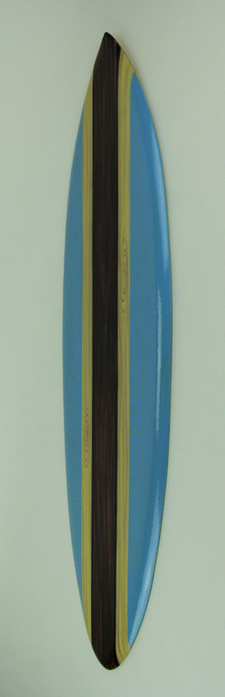 Striped Wooden Surfboard Wall Hanging 39 inch