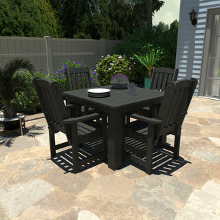 Springville 5-Piece Square Dining Set, Weathered Acorn, Black