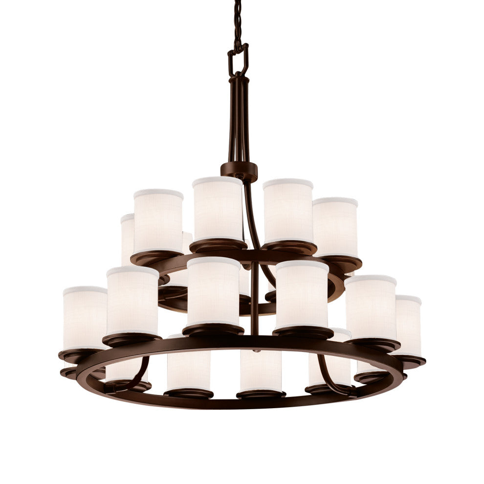 DAKOTA 21-Light 2-Tier Ring Chandelier