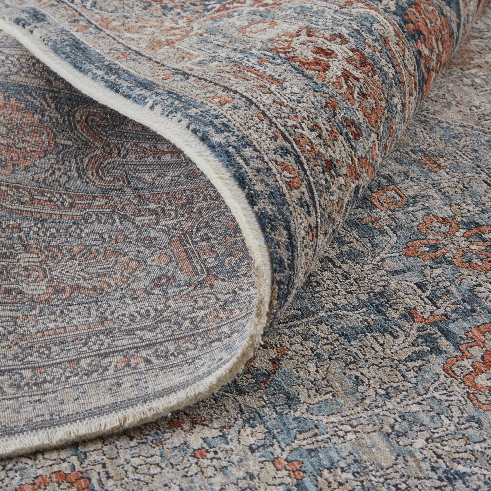 Weave & Wander Gilford Blue 6'7"x9'10" Power Loomed Area Rug