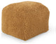 Statham Moloney Modern Microfiber Chenille Round Pouf, Yellow