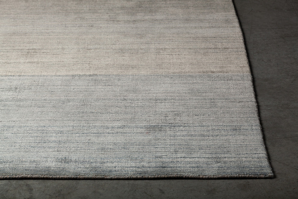 Cleo Handwoven Contemporary Rug, Gray/Beige, Rectangular 5'x7'6