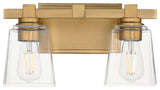 Maxim 21382 Cubos 2 Light 8" Tall Wall Sconce - Natural Aged Brass