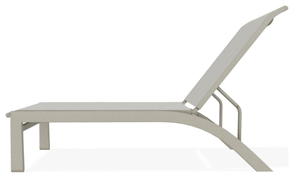 Kendall Sling Stackable Outdoor Chaise Lounge, Harbor/Storm