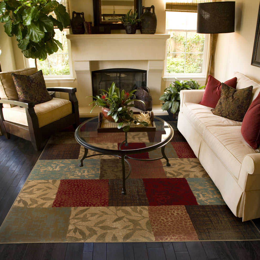 Hudson 030C1 Green/Red 7'8"x10'10" Rug