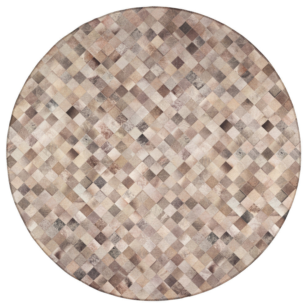 Indoor/Outdoor Stetson SS2 Flannel Machine Washable 10' x 10' Round Rug