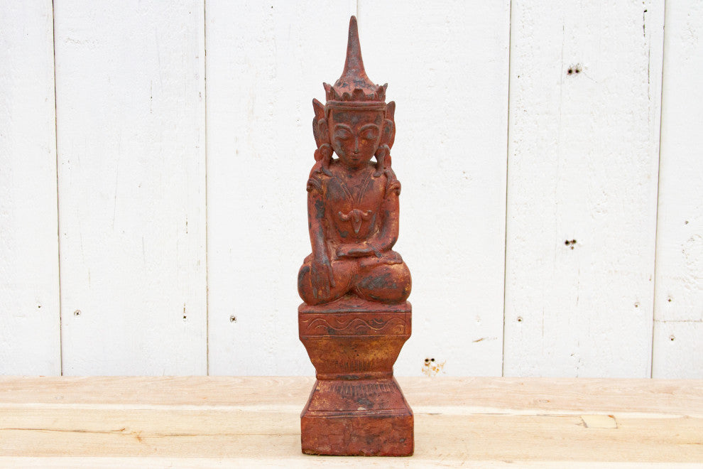 Vintage Thai Carved Buddha