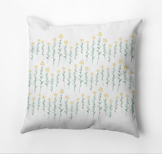 Periwinkle Stripe Outdoor Pillow, Yellow, 14"x20"