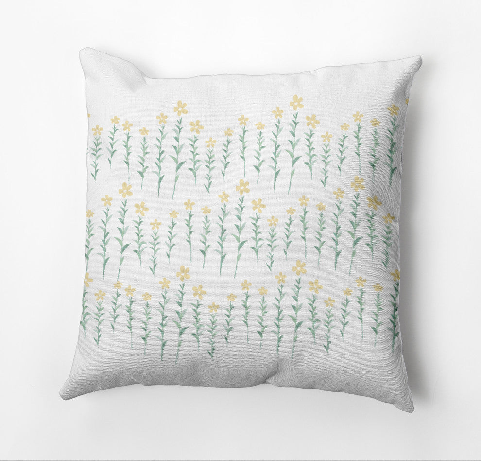 Periwinkle Stripe Outdoor Pillow, Yellow, 14"x20"