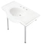 Fauceture VPB28140W8CP 37" Ceramic Console Sink, Legs