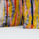 Multi Jacquard Faux Fur Pillow Covers Set of 2, Orange, 20''x20''