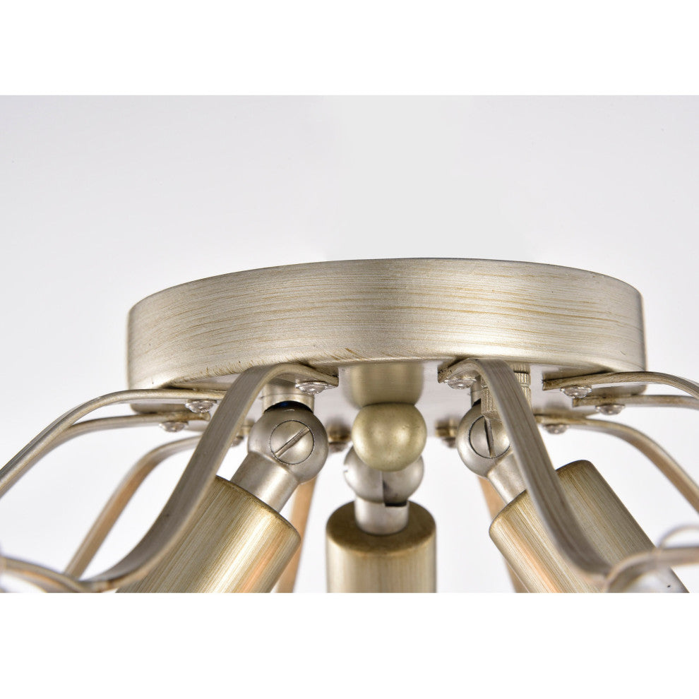 Jamie 3-Light Crystal Flush Mount, Champagne Finish