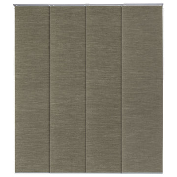 Adjustable Sliding Panel Track Blind 45.8"-86" W x 96" L, Zen, Peppercorn