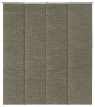 Adjustable Sliding Panel Track Blind 45.8"-86" W x 96" L, Zen, Peppercorn