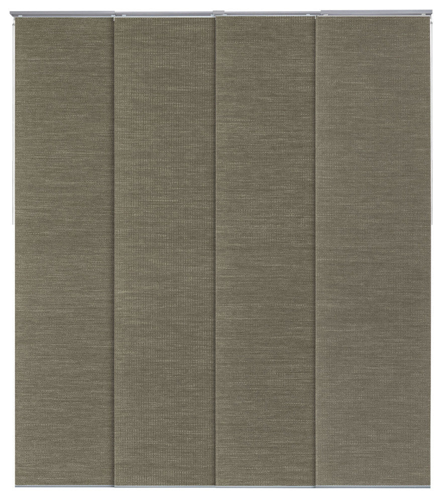 Adjustable Sliding Panel Track Blind 45.8"-86" W x 96" L, Zen, Peppercorn