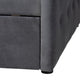 Mansi Modern Grey Velvet Fabric Upholstered Twin Size 2-Drawer Daybed