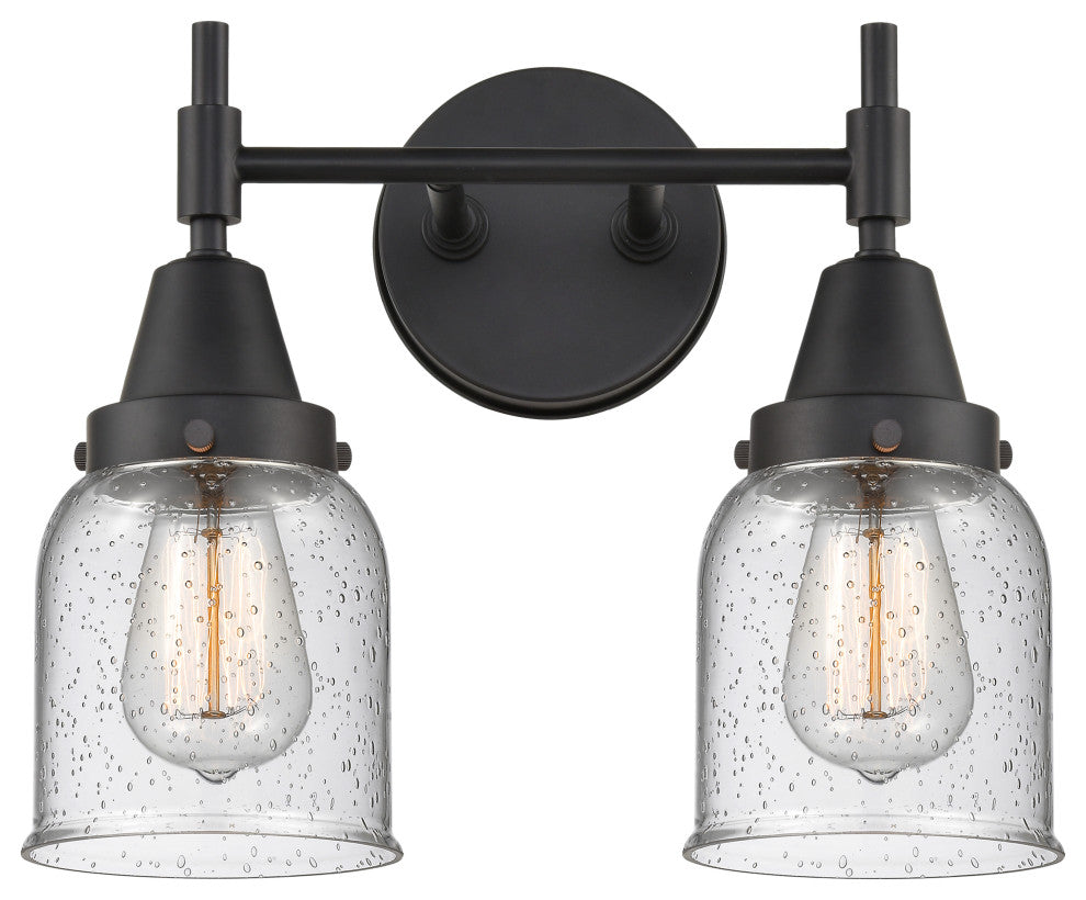 INNOVATIONS LIGHTING 447-2W-BK-G54-LED Caden 2 Light 17 inch Bath Vanity Light