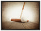 Sylvie Vintage Polo Mallet Framed Canvas by Shawn St. Peter, Gray 18x24