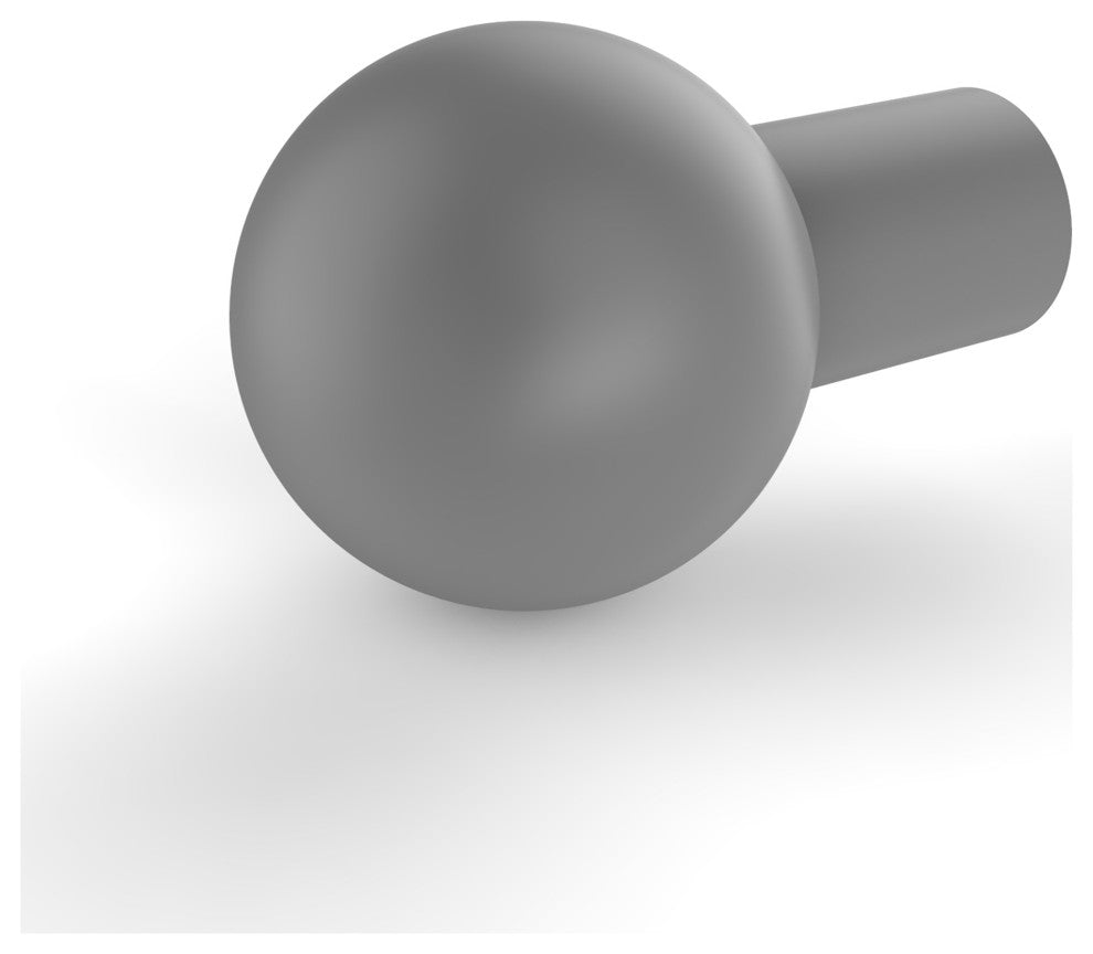 1" Cabinet Knob, Matte Gray