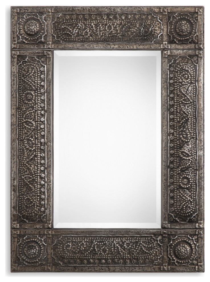 40" Farmhouse Brown Rectangle Mirror