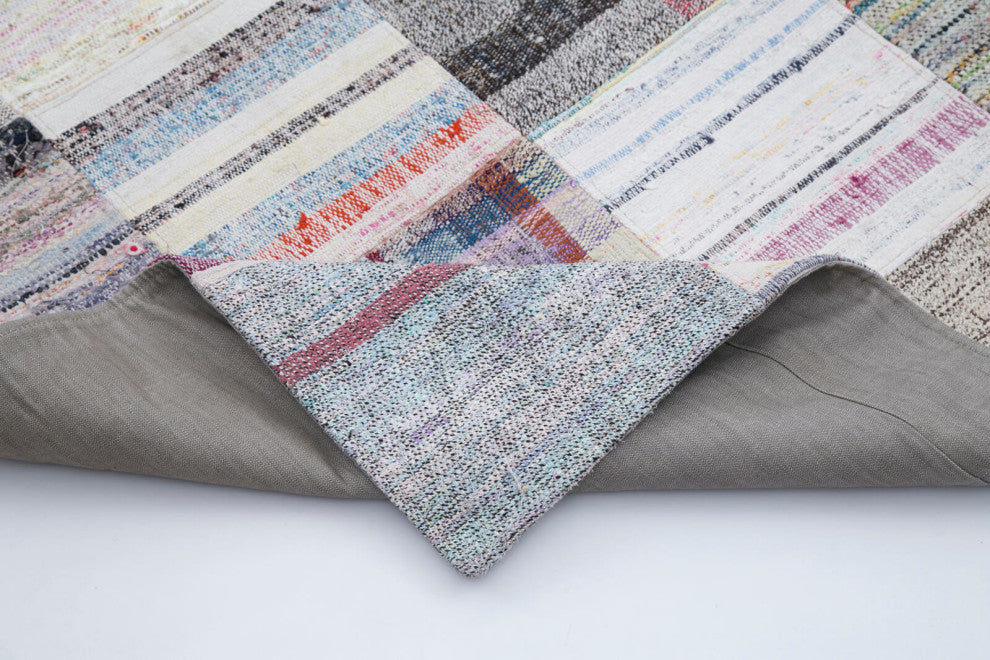 Rug N Carpet - Handmade Oriental 6' 11'' x 10' 0'' Vintage Patchwork Kilim Rug