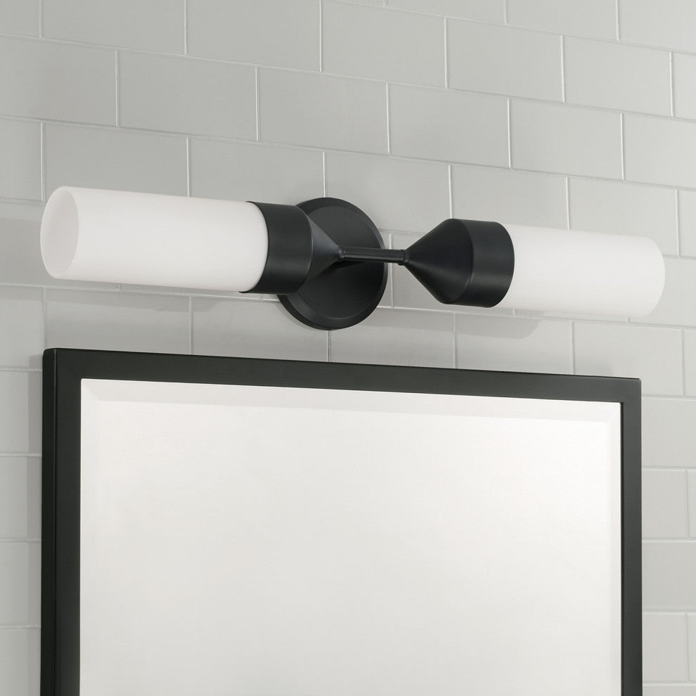 Capital Lighting 652421 Devon 2 Light 5"W Bath Bar - Matte Black