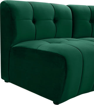 Limitless Velvet Upholstered 5-Piece Modular Sectional, Green