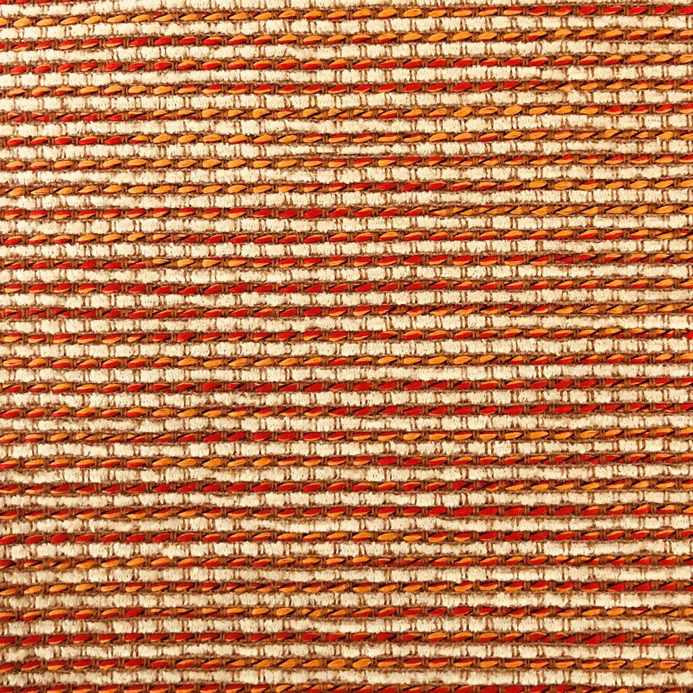 French Brick Orange and Beige Luxury Throw Pillow, 20"x20"