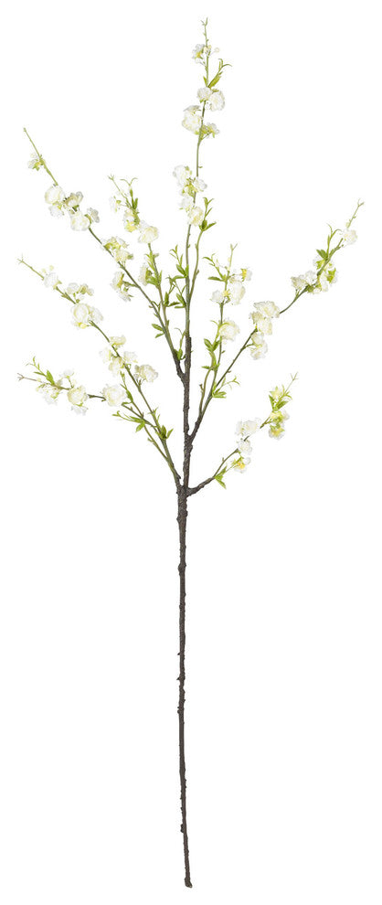 38" Cherry Blossom Artificial Flower, Set of 6, White