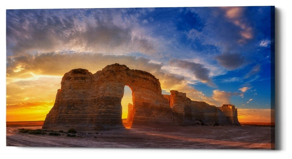 Epic Graffiti "Kansas Gold" by Darren White, Giclee Canvas Wall Art, 30"x60"