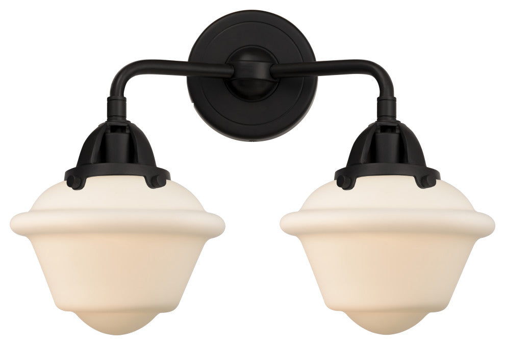 288-2W-BK-G531-LED 2 Light 15.5" Bath Vanity Light, Matte Black