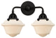 288-2W-BK-G531-LED 2 Light 15.5" Bath Vanity Light, Matte Black