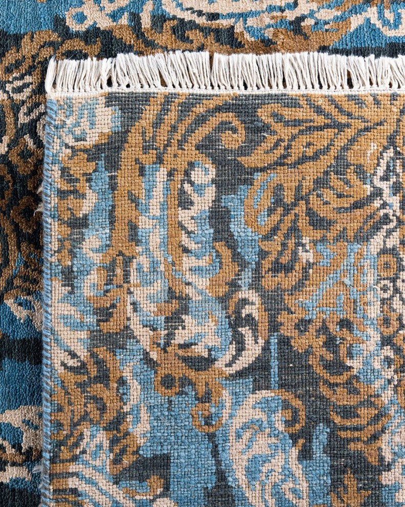 Ikat One-of-a-Kind Hand-Knotted Area Rug Gold, 9' 1" x 12' 3"