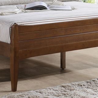 Agatha Rustic Wooden Queen Platform Bed, Walnut